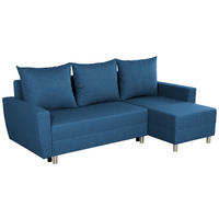 COLȚAR textil albastru  - albastru/culoare aluminiu, Design, plastic/textil (230/136cm) - Carryhome