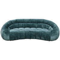 3-SITZER-SOFA Struktur Petrol  - Petrol/Schwarz, Design, Kunststoff/Textil (234/79/119cm) - Carryhome