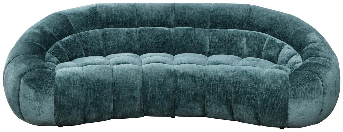 3-SITZER-SOFA Struktur Petrol  - Petrol/Schwarz, Design, Kunststoff/Textil (234/79/119cm) - Carryhome
