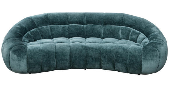 3-SITZER-SOFA  in Struktur Petrol  - Petrol/Schwarz, Design, Kunststoff/Textil (234/79/119cm) - Carryhome