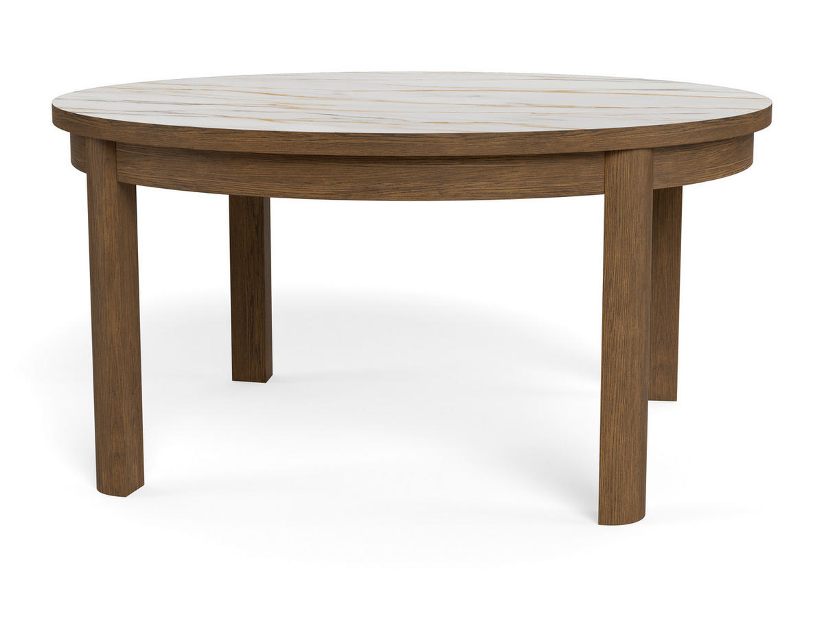 COUCHTISCH in Keramik, Holzwerkstoff 90/90/45 cm  - Beige/Braun, Design, Keramik/Holzwerkstoff (90/90/45cm) - MID.YOU