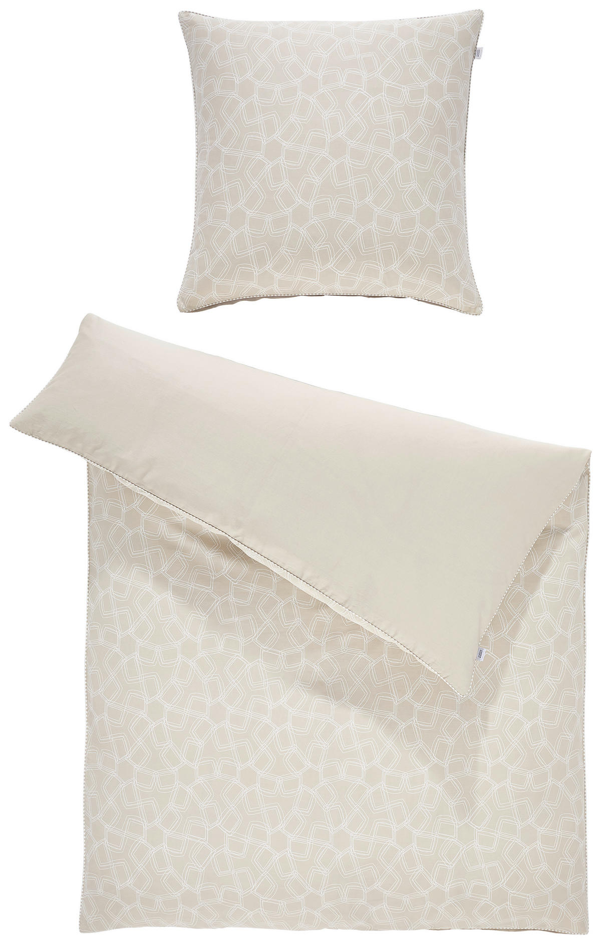 OBOUSTRANNÉ POVLEČENÍ, satén, krémová, béžová, 135/200 cm - krémová/béžová, Design, textil (135/200cm) - Schöner Wohnen