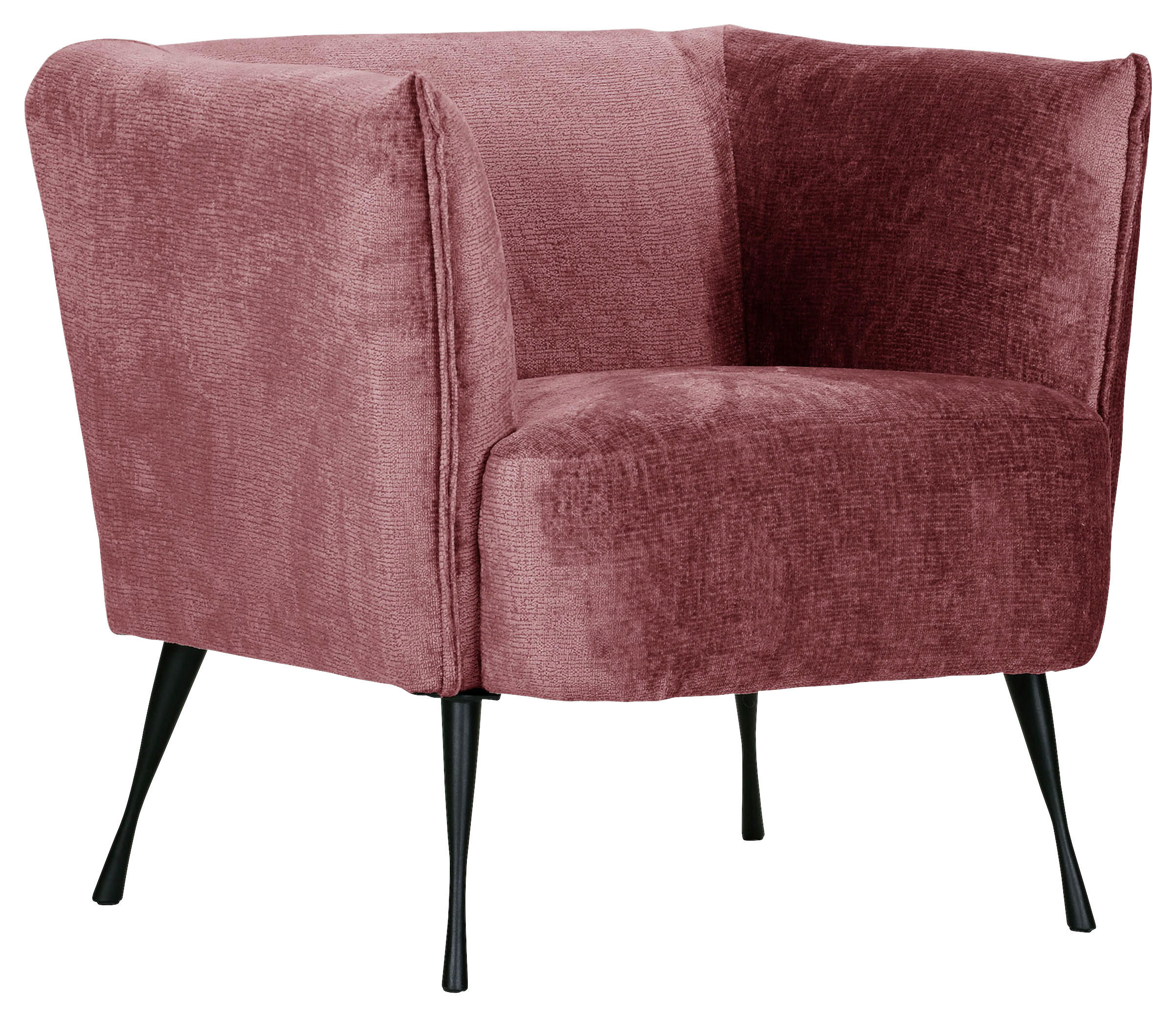SESSEL Chenille Bordeaux    - Bordeaux/Schwarz, Design, Textil/Metall (76/73/76cm) - Landscape