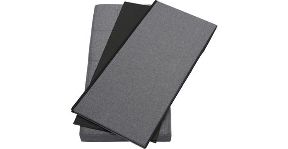 SITZBOX in Textil, Holzwerkstoff Anthrazit  - Anthrazit, Design, Holzwerkstoff/Textil (76/38/38cm) - Carryhome