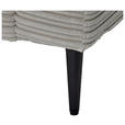 ECKSOFA in Cord Hellgrau  173/276 cm  - Hellgrau/Schwarz, KONVENTIONELL, Textil/Metall (173/276cm) - Carryhome