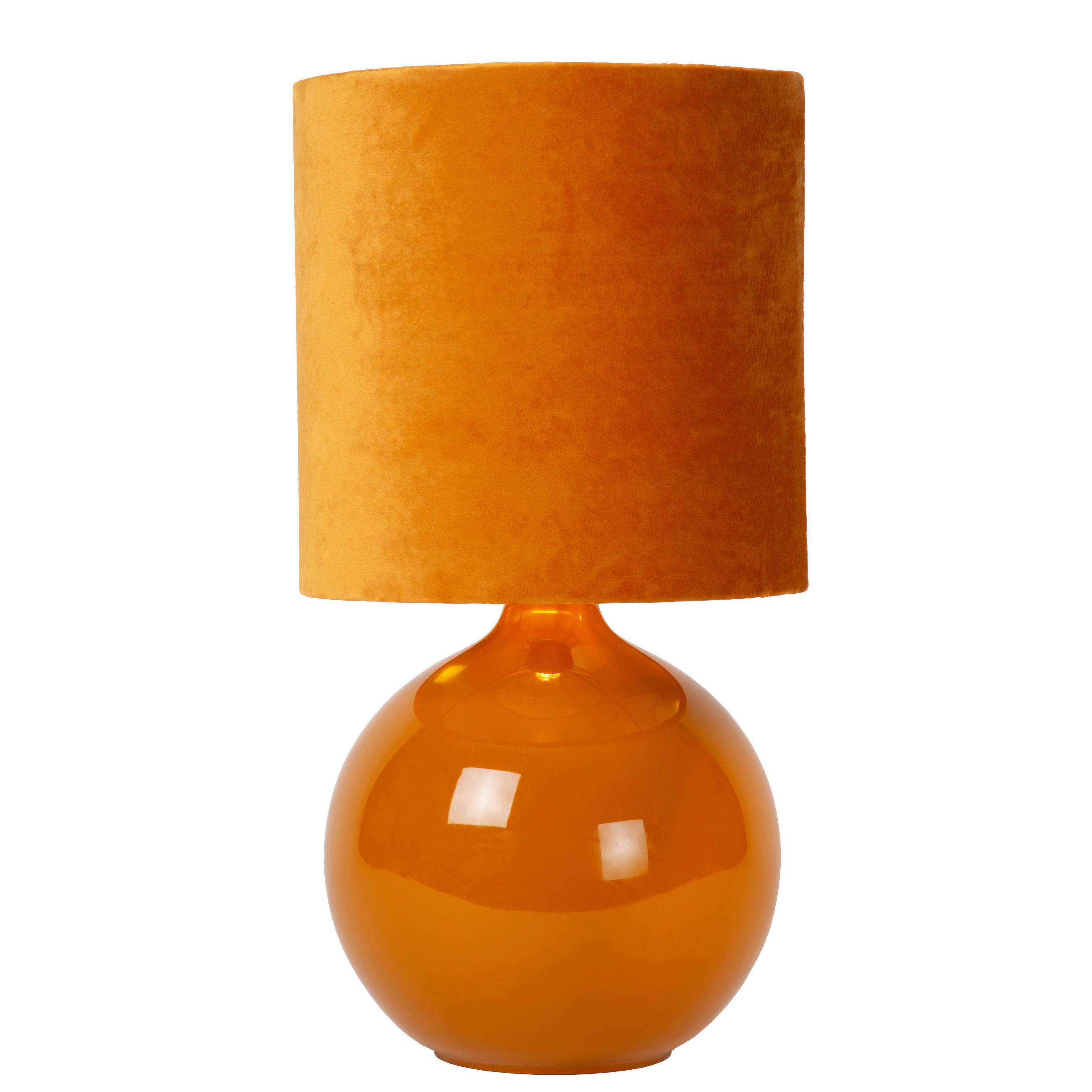 TISCHLEUCHTE 24/24/47 cm   - Dunkelgelb, LIFESTYLE, Glas (24/24/47cm) - Lucide