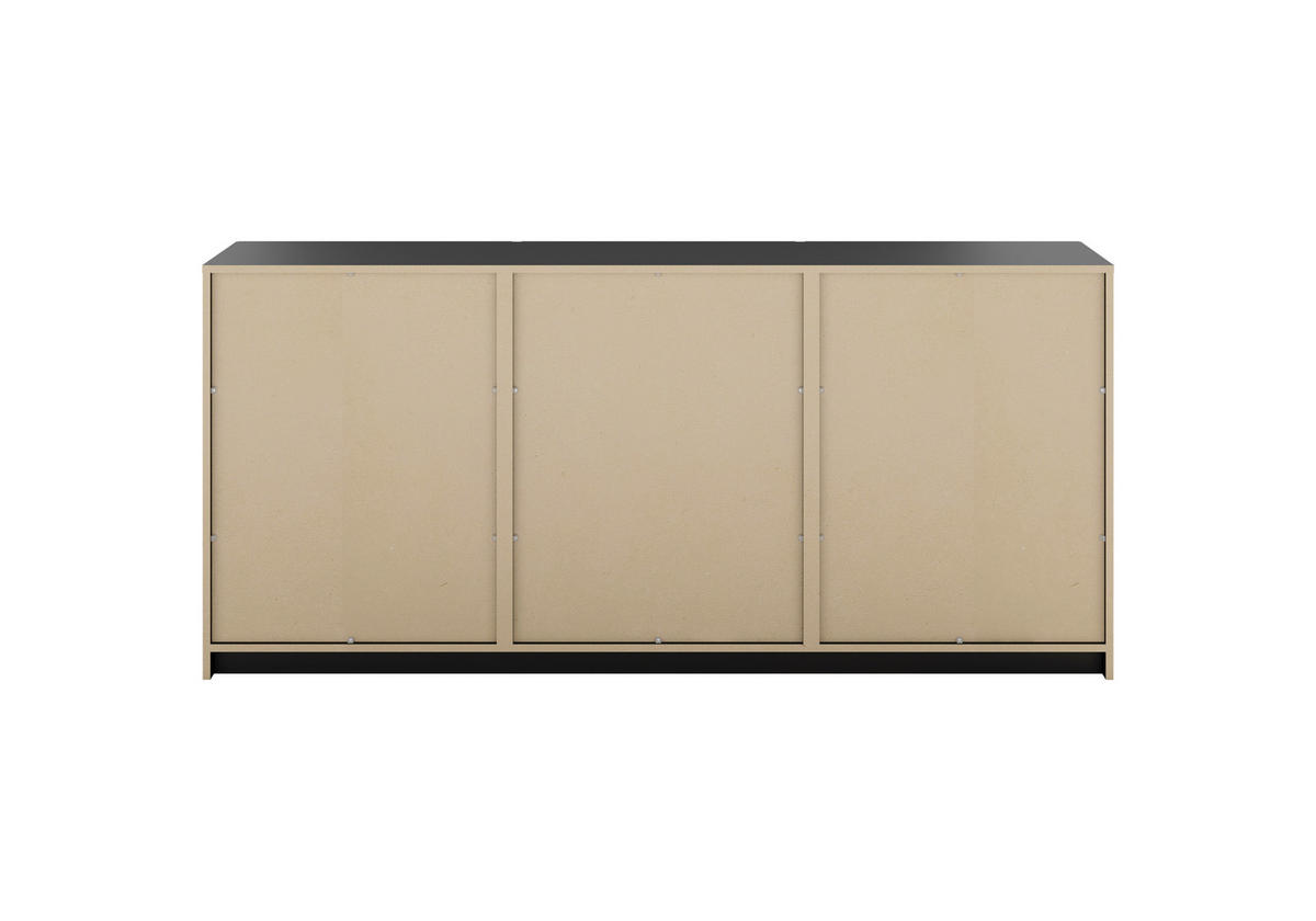 SIDEBOARD Bern 179,9/82,4/40 cm 3 Schublade(n)  - Schwarz, Design, Holzwerkstoff (179,9/82,4/40cm) - MID.YOU