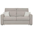 SCHLAFSOFA Mikrofaser Beige - Beige/Creme, KONVENTIONELL, Kunststoff/Textil (186/101/101cm) - Carryhome