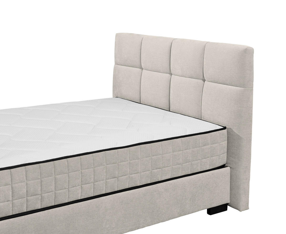BOXBETT 120/200 cm  in Beige  - Beige/Schwarz, Modern, Holzwerkstoff/Kunststoff (120/200cm) - MID.YOU