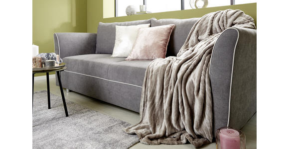 Kuscheldecke Milo - Silberfarben, ROMANTIK / LANDHAUS, Textil (180/220cm) - James Wood