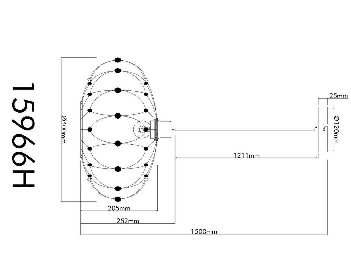 VISEČA SVETILKA  GREYS      40/150 cm      E27 - zlate barve/črna, Design, kovina/umetna masa (40/150cm) - Globo