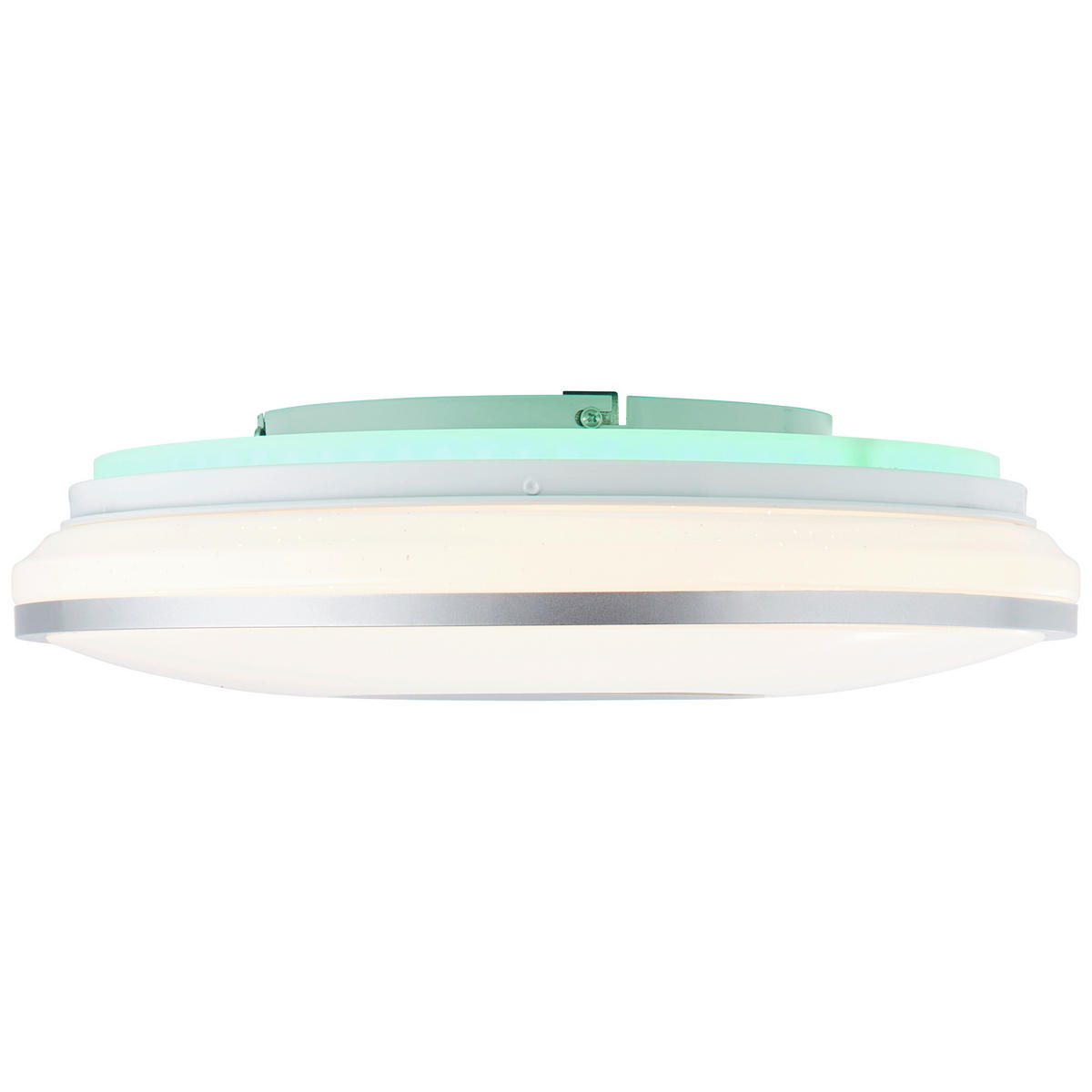 LED-DECKENLEUCHTE  39/10,3 cm    - Weiss/Silberfarben, Design, Kunststoff/Metall (39/10,3cm) - Brilliant