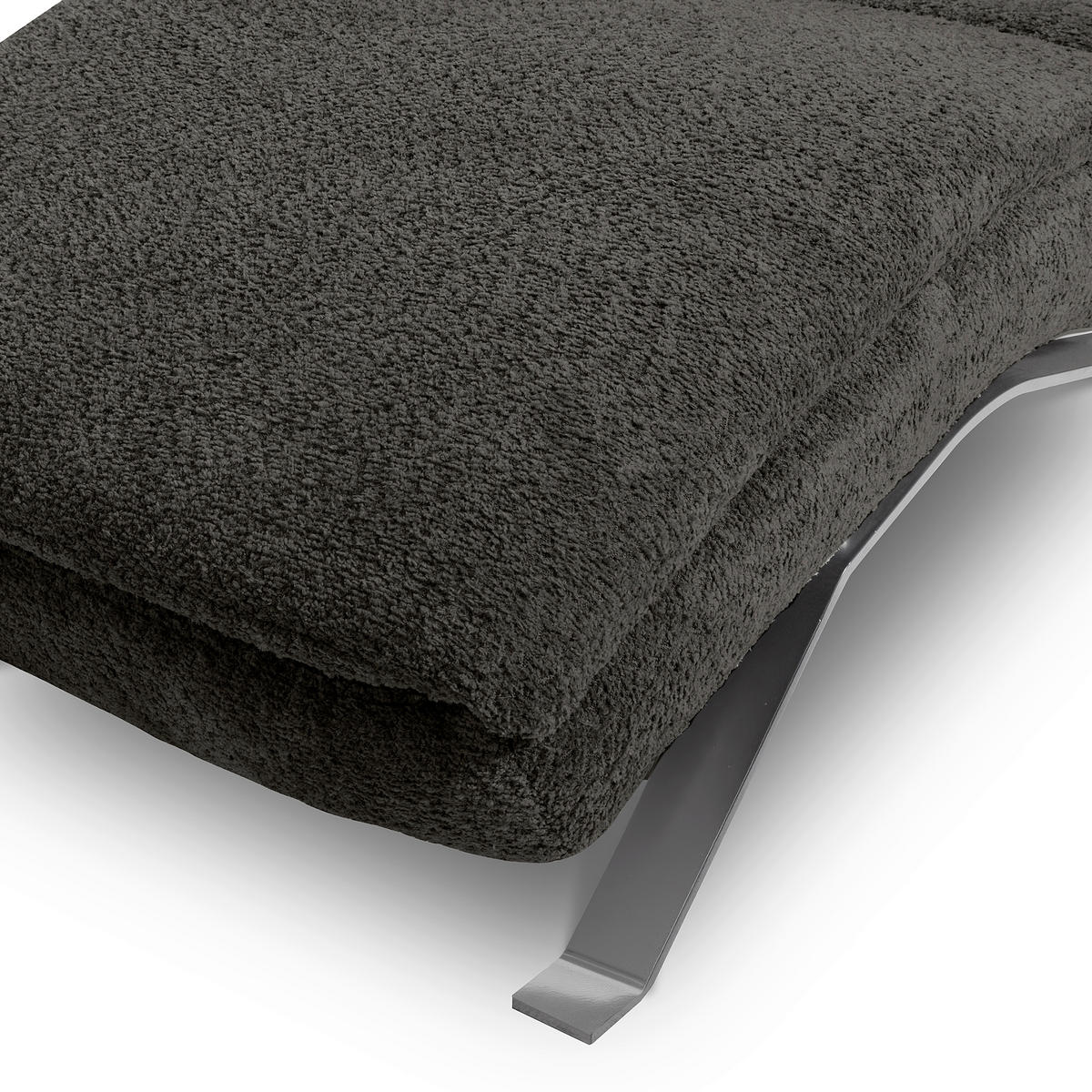 RELAXLIEGE Bouclé Anthrazit  - Anthrazit/Silberfarben, Design, Textil/Metall (65/95/171cm) - Celina Home