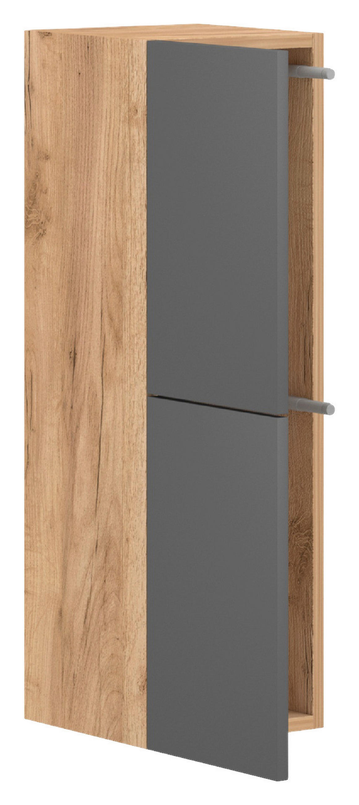 HÄNGEELEMENT in Graphitfarben, Eschefarben   - Eschefarben/Graphitfarben, Design, Holzwerkstoff/Kunststoff (42/80/18-26,5cm) - MID.YOU