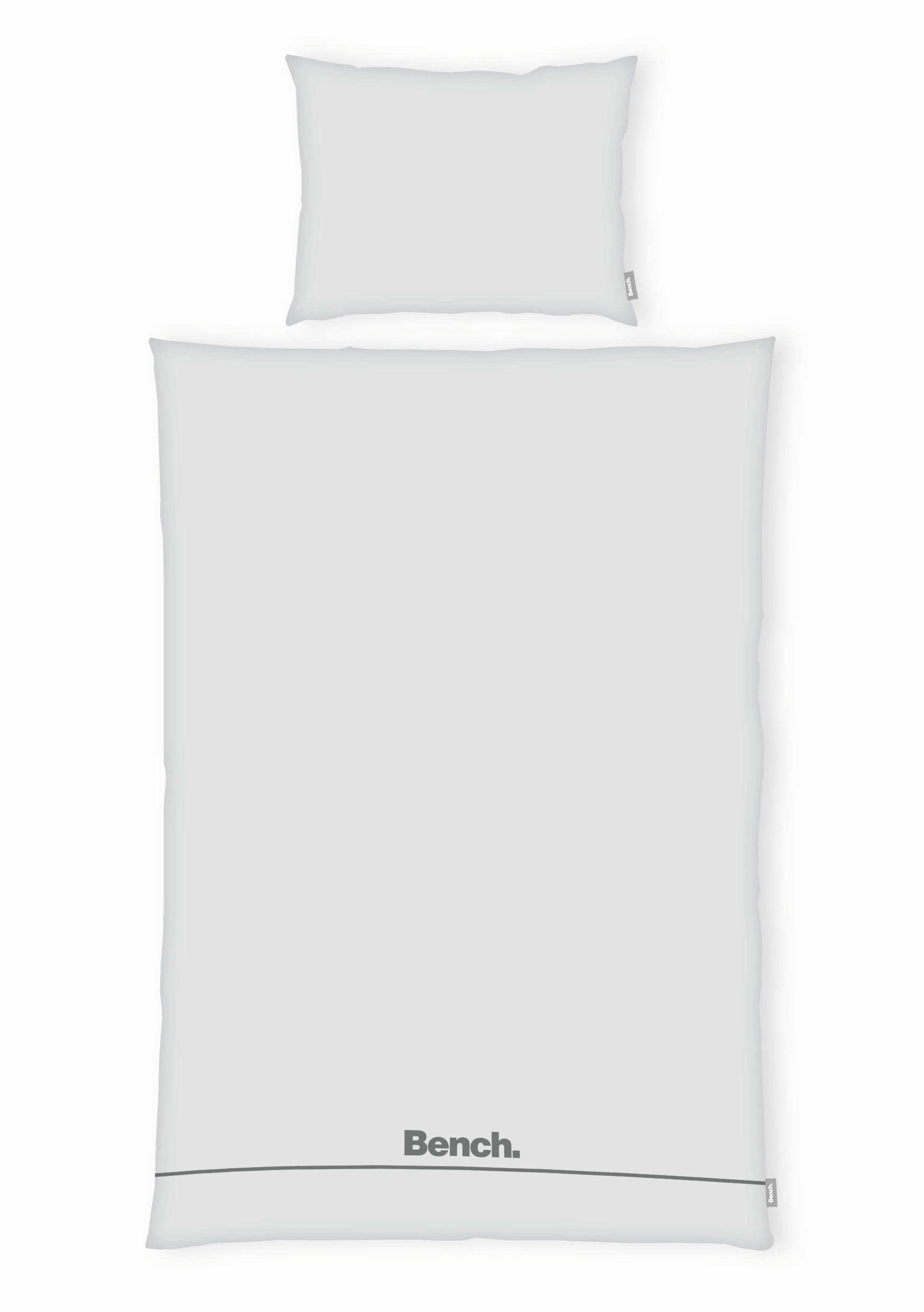 MLADINSKA POSTELJNINA BENCH 140/200 cm renforcé siva, črna  - siva/črna, Konvencionalno, tekstil (140/200cm) - Bench