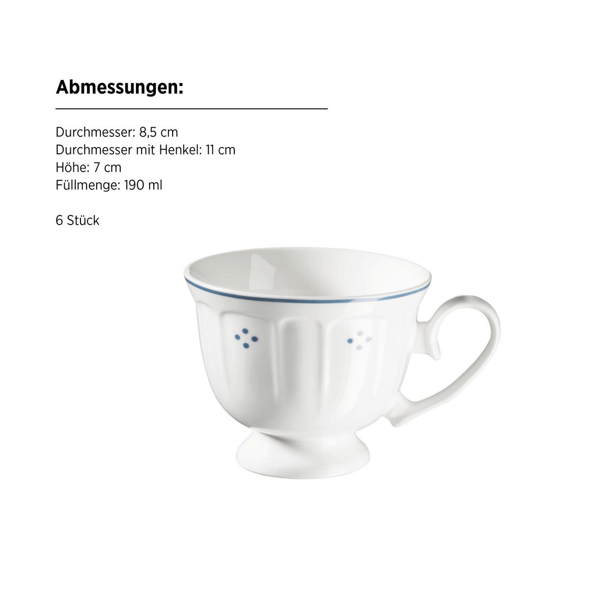 KAFFEESERVICE Weiß LOVA 18-teilig  - Weiß, Basics, Keramik - Mäser