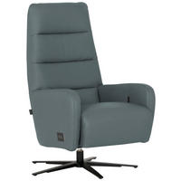 RELAXSESSEL Leder Grau  - Schwarz/Grau, Modern, Leder/Metall (66/110/83cm) - Joop!