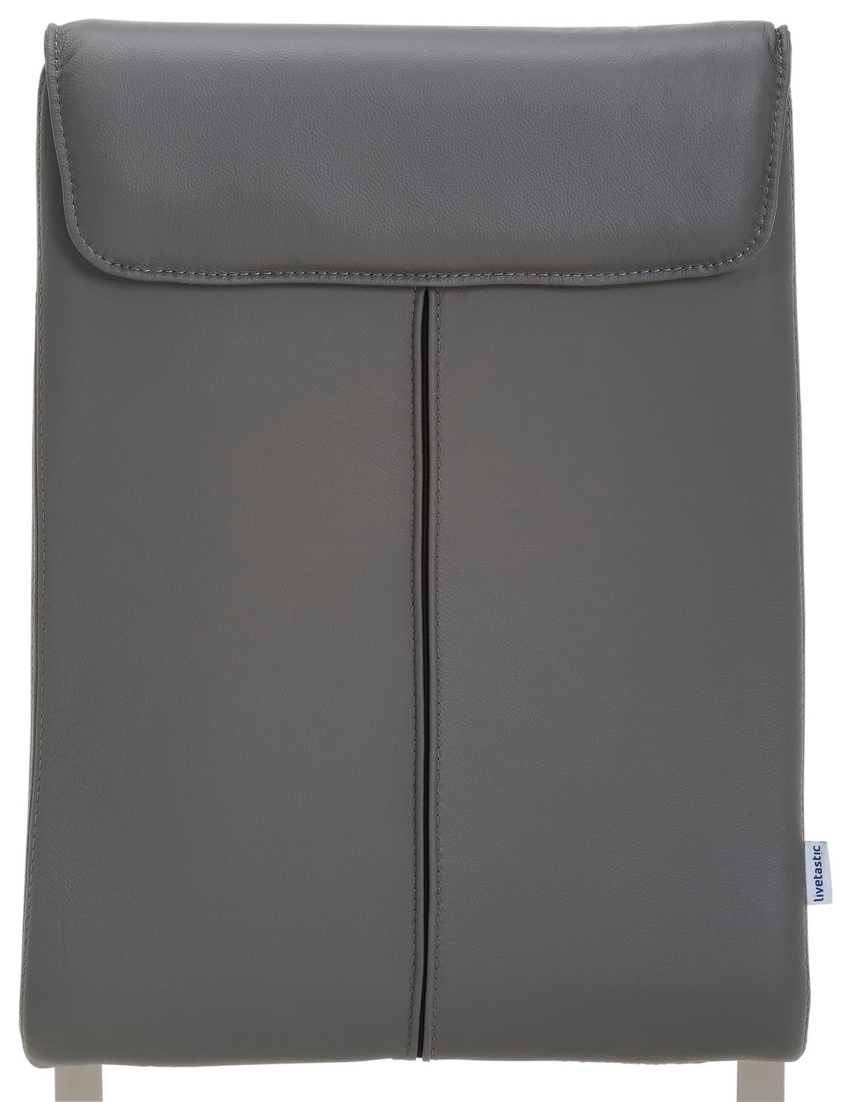 SCHWINGSTUHL  in Edelstahl Echtleder pigmentiert  - Edelstahlfarben/Dunkelgrau, Design, Leder/Metall (46/99/62cm) - Livetastic