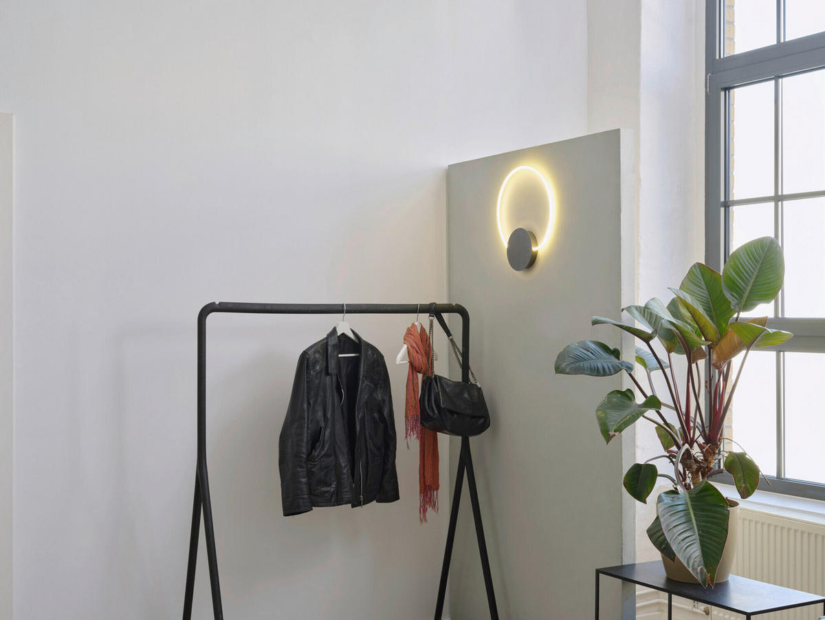 LED-WANDLEUCHTE 36.7/3,9 cm   - Dunkelgrau, Basics, Kunststoff (36.7/3,9cm) - Osram