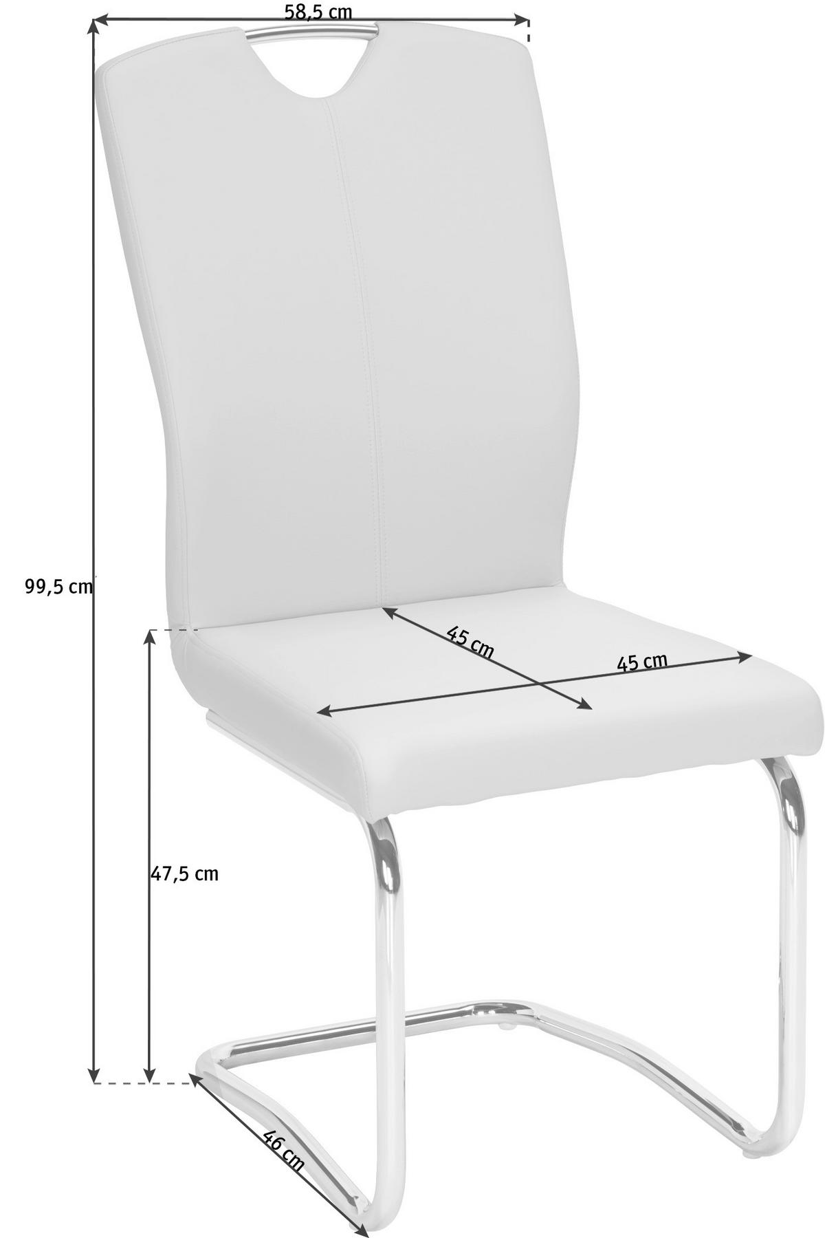 SCAUN BUCATARIE din metal, textil taupe, culoare crom  - culoare crom/taupe, Design, metal/textil (58,5/99,5/46cm) - Hom`in