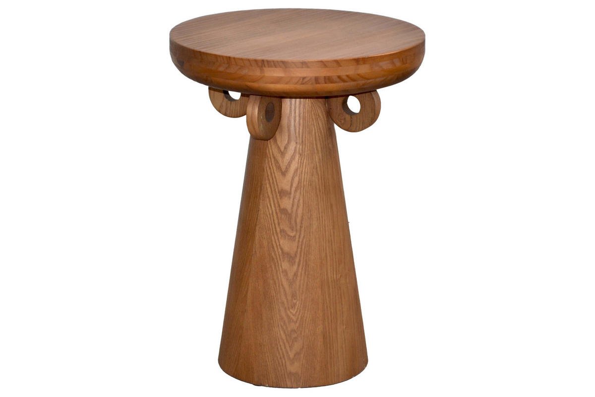 BEISTELLTISCH 38/38/53 cm Nussbaumfarben rund  - Nussbaumfarben, Design, Holzwerkstoff (38/38/53cm) - MID.YOU