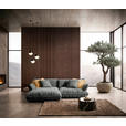 ECKSOFA  in Flachgewebe Dunkelgrau  185/264 cm  - Dunkelgrau/Schwarz, Design, Kunststoff/Textil (185/264cm) - Belluti