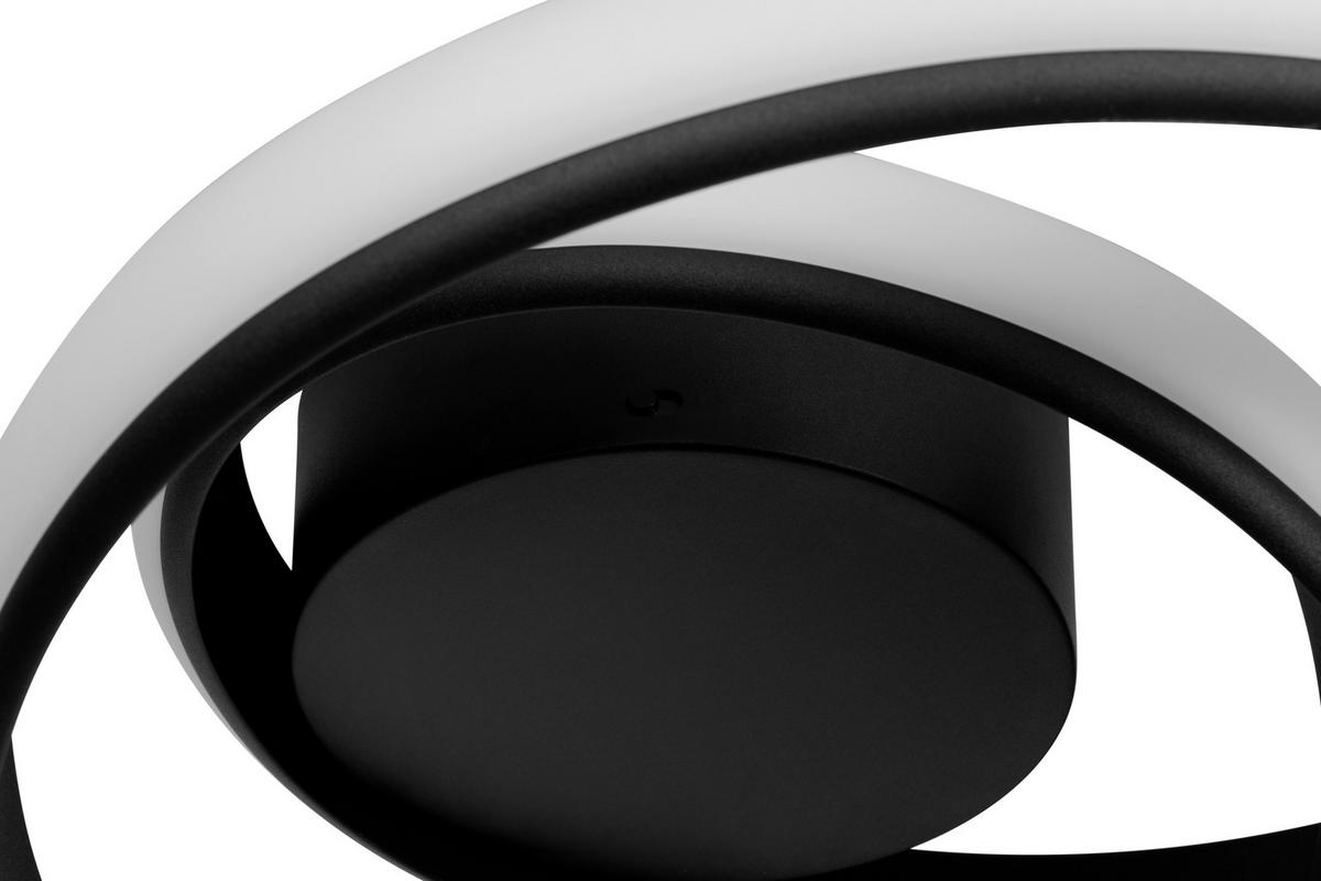 LED-DECKENLEUCHTE Novska 48/39 cm  - Schwarz, Design, Kunststoff/Metall (48/39cm) - Novel
