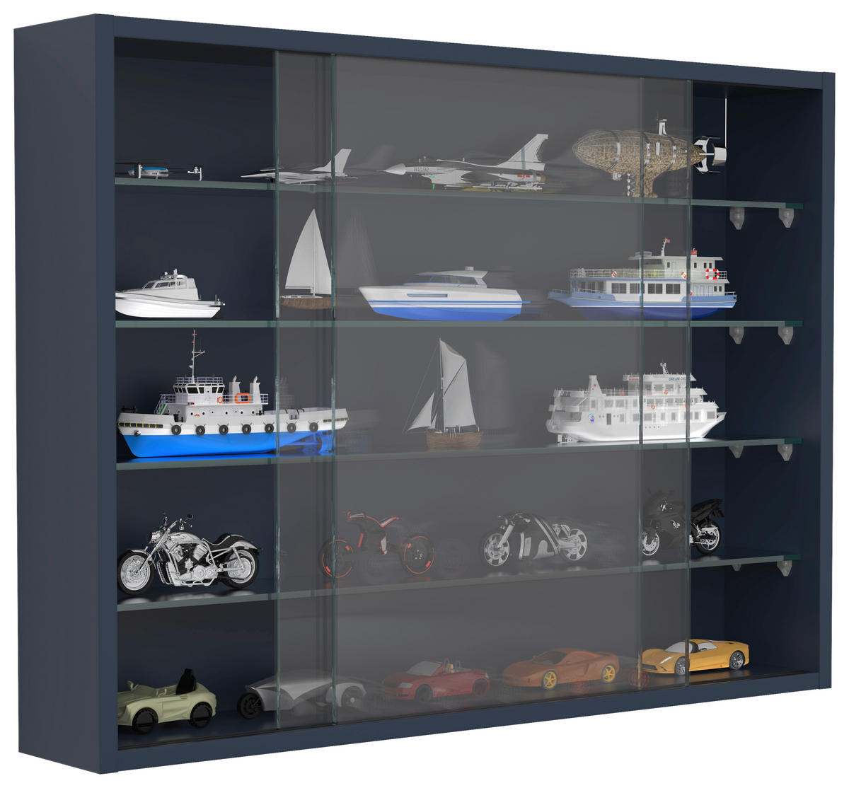 HÄNGEVITRINE in Anthrazit  - Anthrazit, Design, Glas/Holzwerkstoff (75/55/12cm) - MID.YOU