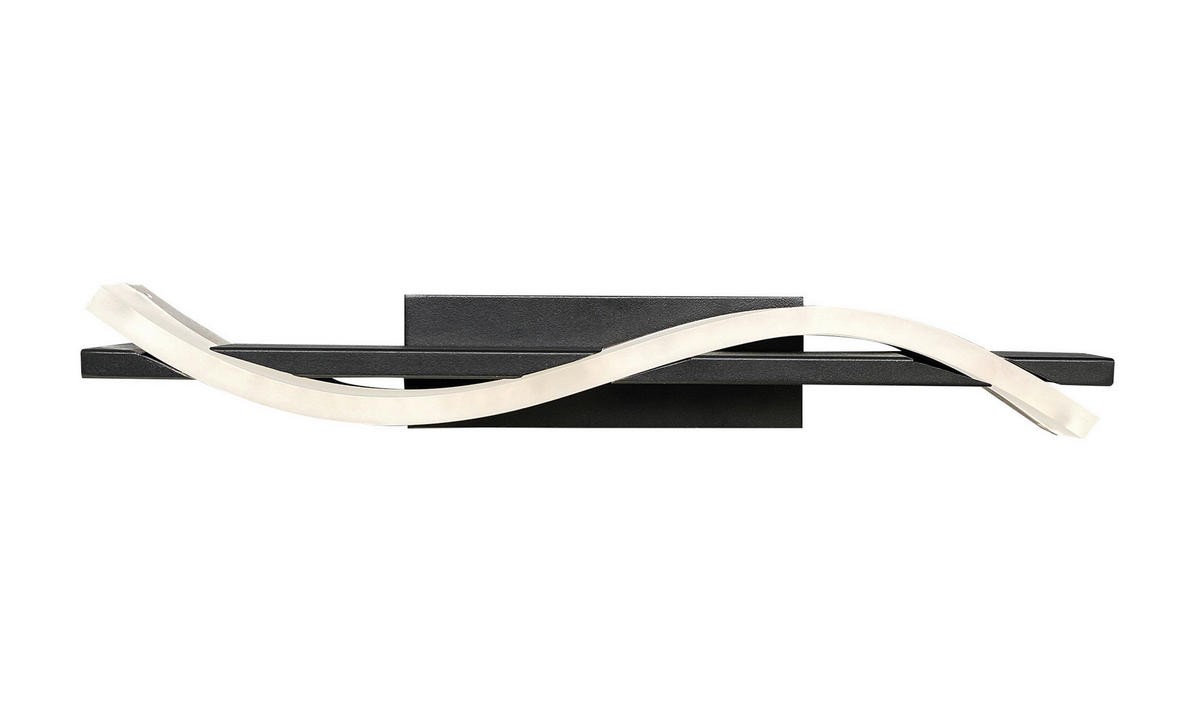 LED VÄGGLAMPA Bridge 35,00/5/7,5 cm   - vit/svart, Design, metall/plast (35,00/5/7,5cm) - Fischer & Honsel