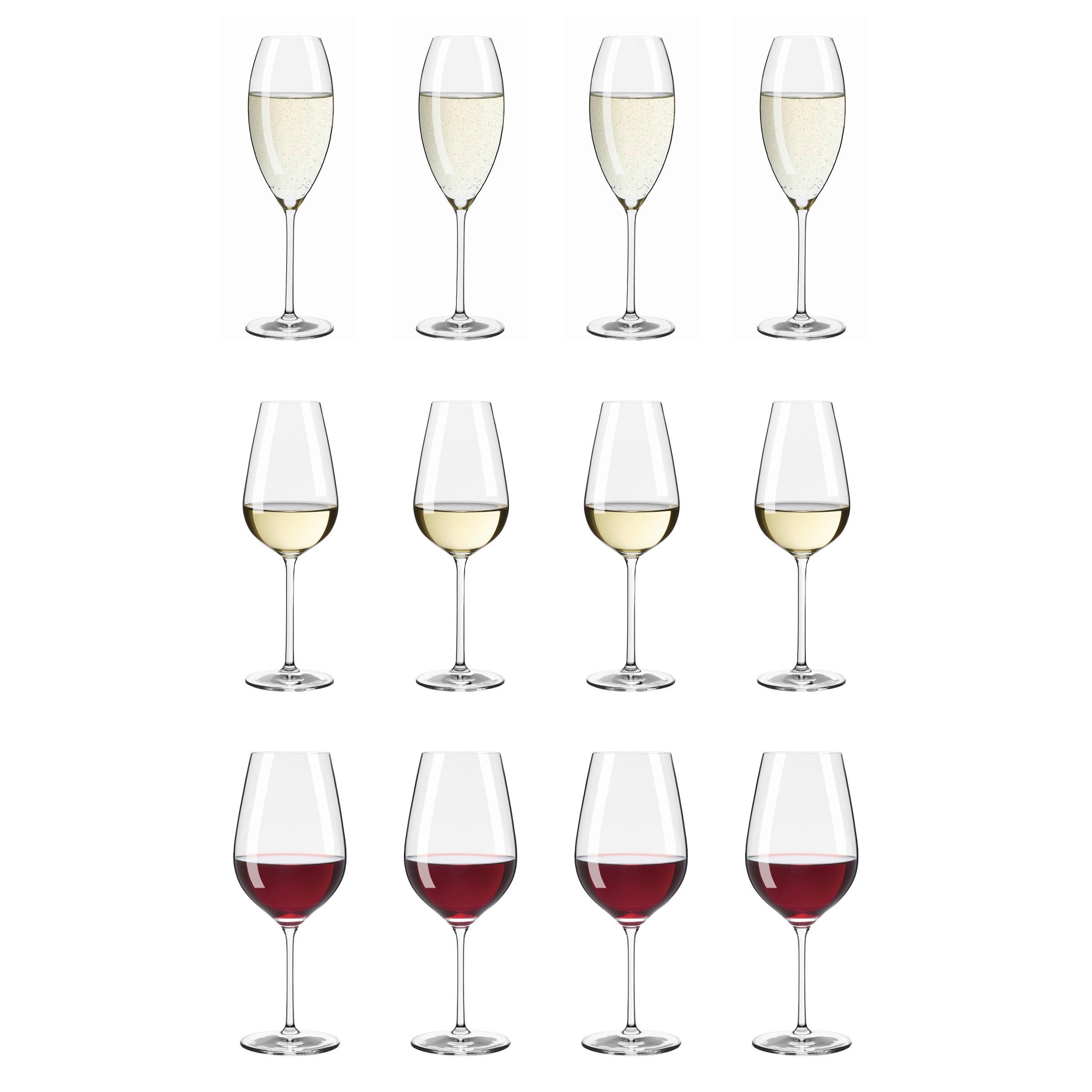 GLÄSERSET Glanzlicht 12-teilig  - Klar, Design, Glas (31,5/30,8/56,1cm) - Ritzenhoff