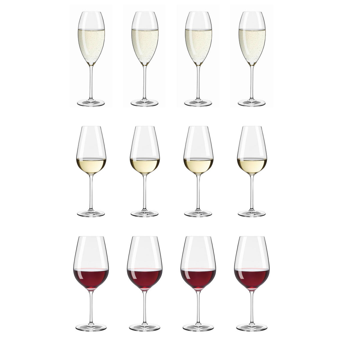 GLÄSERSET Glanzlicht 12-teilig  - Klar, Design, Glas (31,5/30,8/56,1cm) - Ritzenhoff