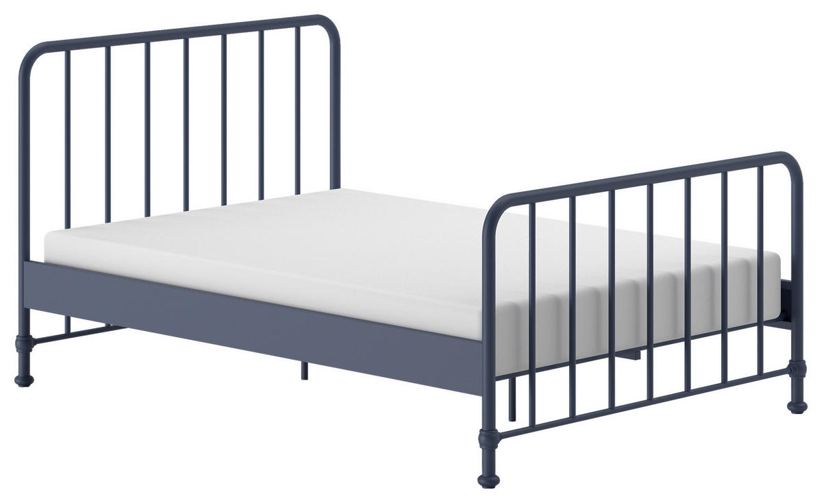 KINDER-/JUNIORBETT - Blau, ROMANTIK / LANDHAUS, Holz/Metall (140/200cm) - MID.YOU