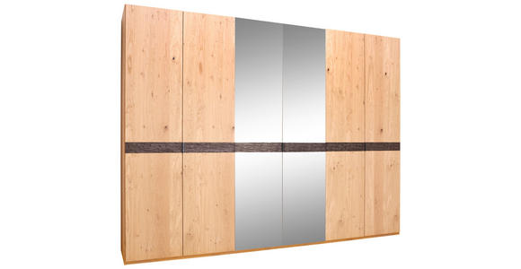DREHTÜRENSCHRANK in Eichefarben - Chromfarben/Eichefarben, Natur, Holz/Holzwerkstoff (299,2/229,4/59,5cm) - Dieter Knoll