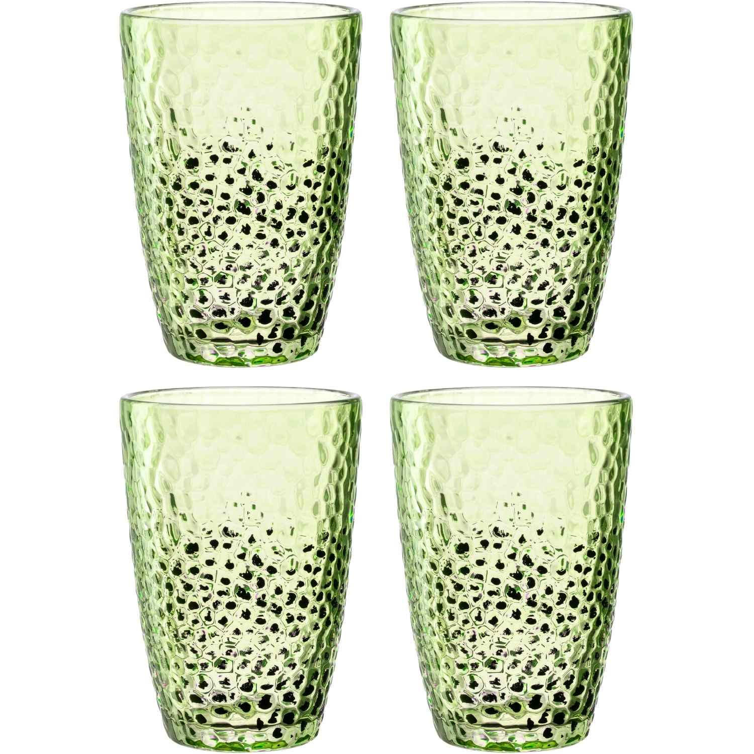 GLÄSERSET Matera 4-teilig  - Grün, Natur, Glas (8,4/12/8,4cm) - Leonardo