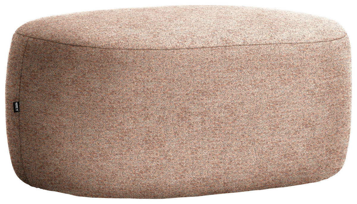 HOCKER in Textil Rostfarben  - Rostfarben/Schwarz, MODERN, Kunststoff/Textil (88/43/66cm) - Hom`in