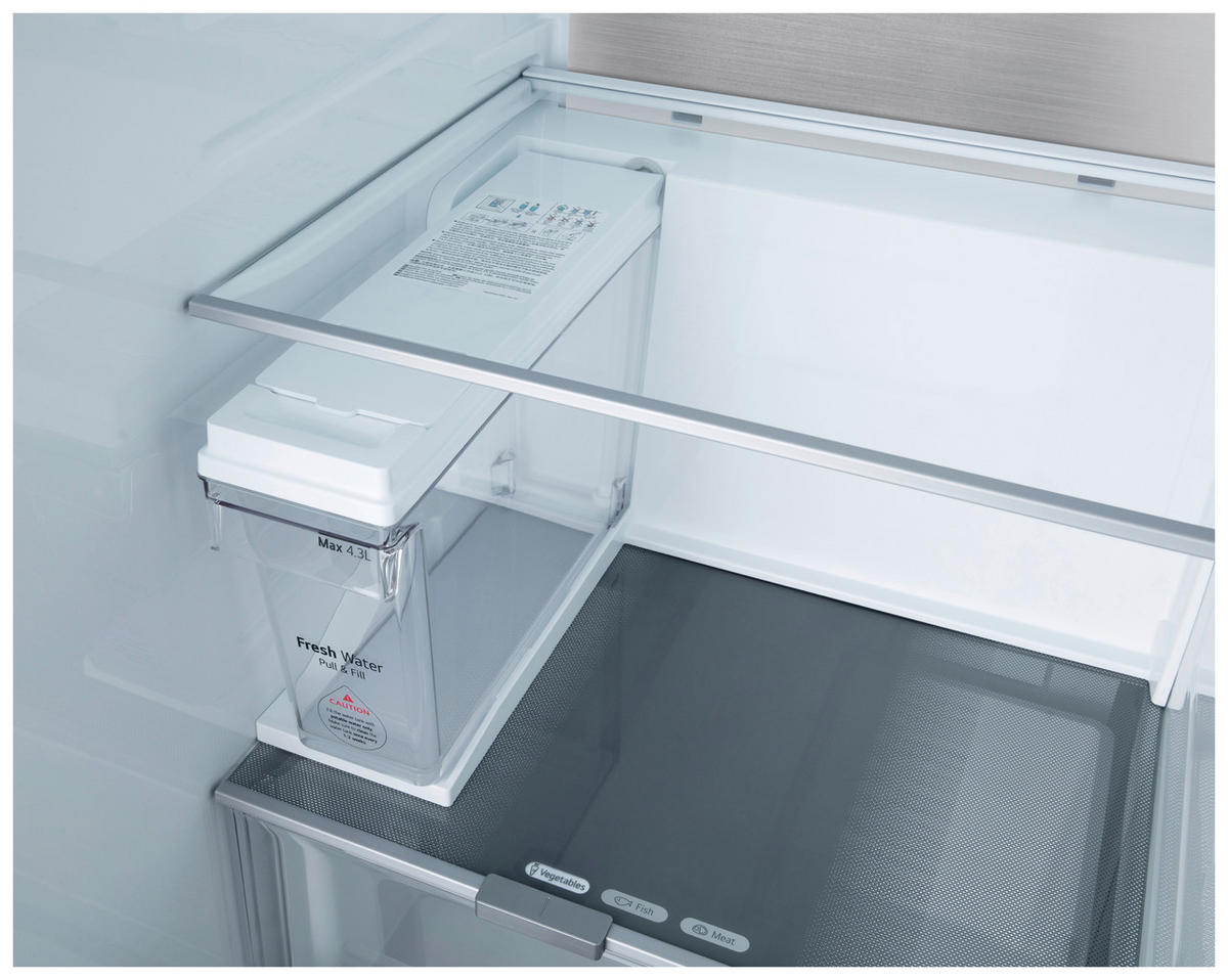 SIDE-BY-SIDE 91,3/179/73,5 cm GSLE91EVAB  - Schwarz, Trend, Glas/Kunststoff (91,3/179/73,5cm) - LG