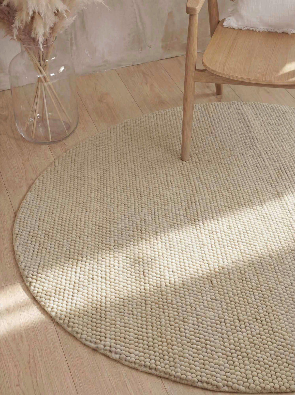 WOLLTEPPICH 200 cm Richmond Beige rund  - Beige, KONVENTIONELL, Textil (200cm) - Ted Baker