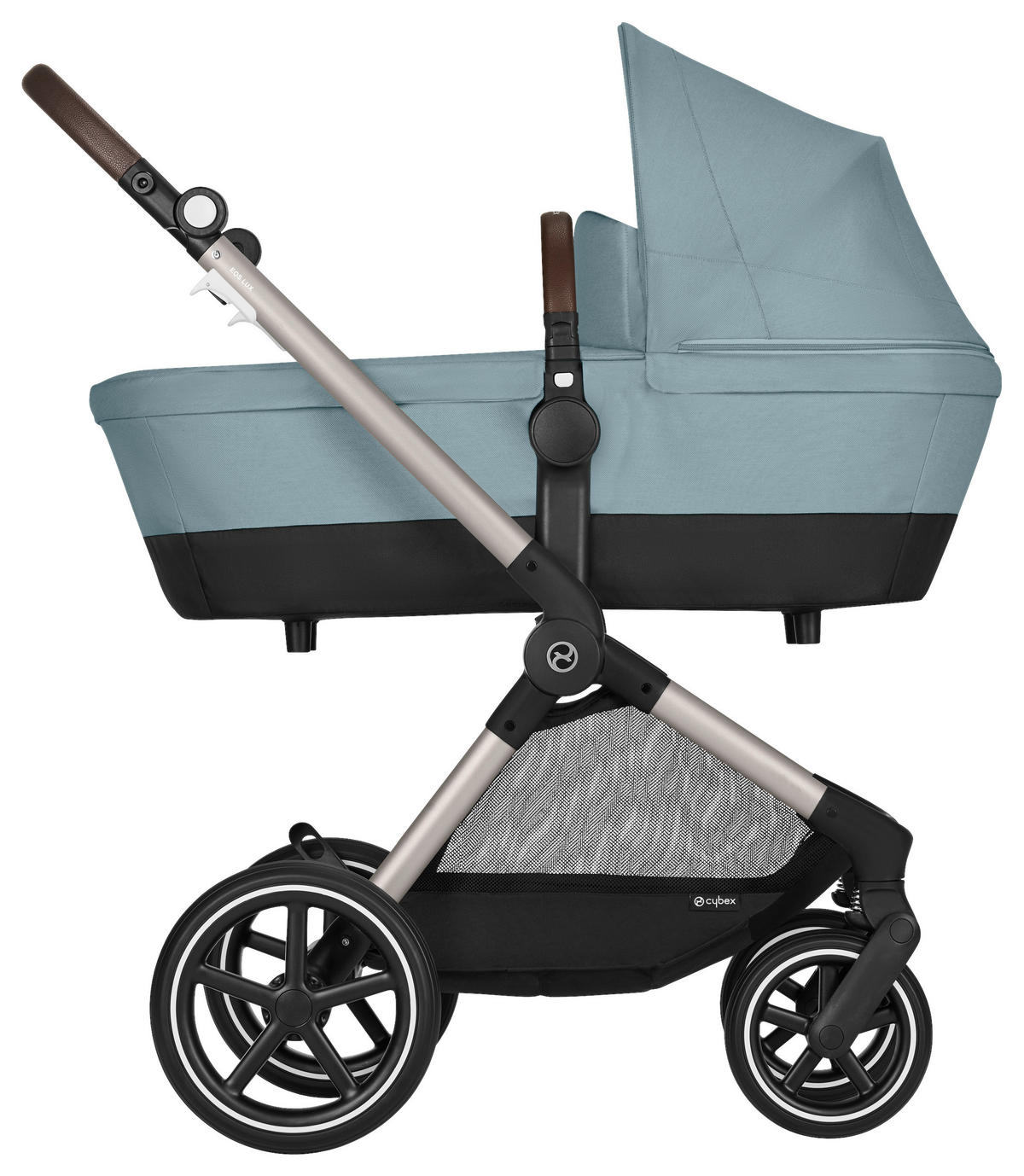 KINDERWAGENSET Eos Lux  - Alufarben/Hellblau, Basics, Textil/Metall (85/61/116cm) - Cybex