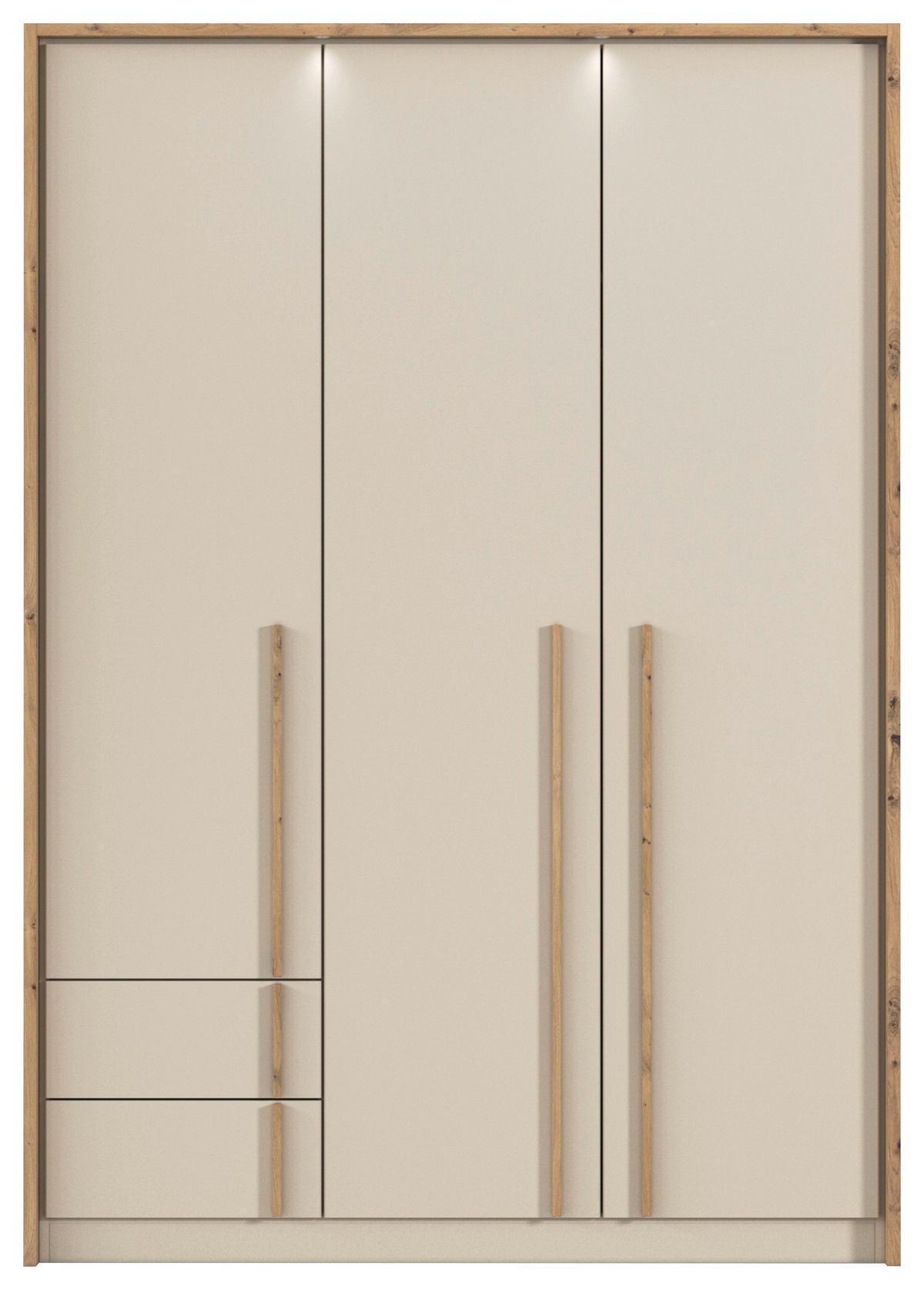 JUGENDZIMMER Champagner, Eiche Artisan  - Champagner/Eiche Artisan, Design, Holzwerkstoff (120/200cm) - Stylife