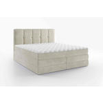 BOXSPRINGBETT 180/200 cm  in Creme  - Creme/Schwarz, Design, Kunststoff/Textil (180/200cm) - Esposa