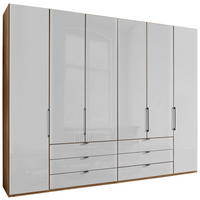 CSUKLÓAJTÓS SZEKRÉNY fehér, Bianco tölgy  - Bianco tölgy/palaszürke, Konventionell, faalapú anyag/üveg (300/236/58cm) - Dieter Knoll