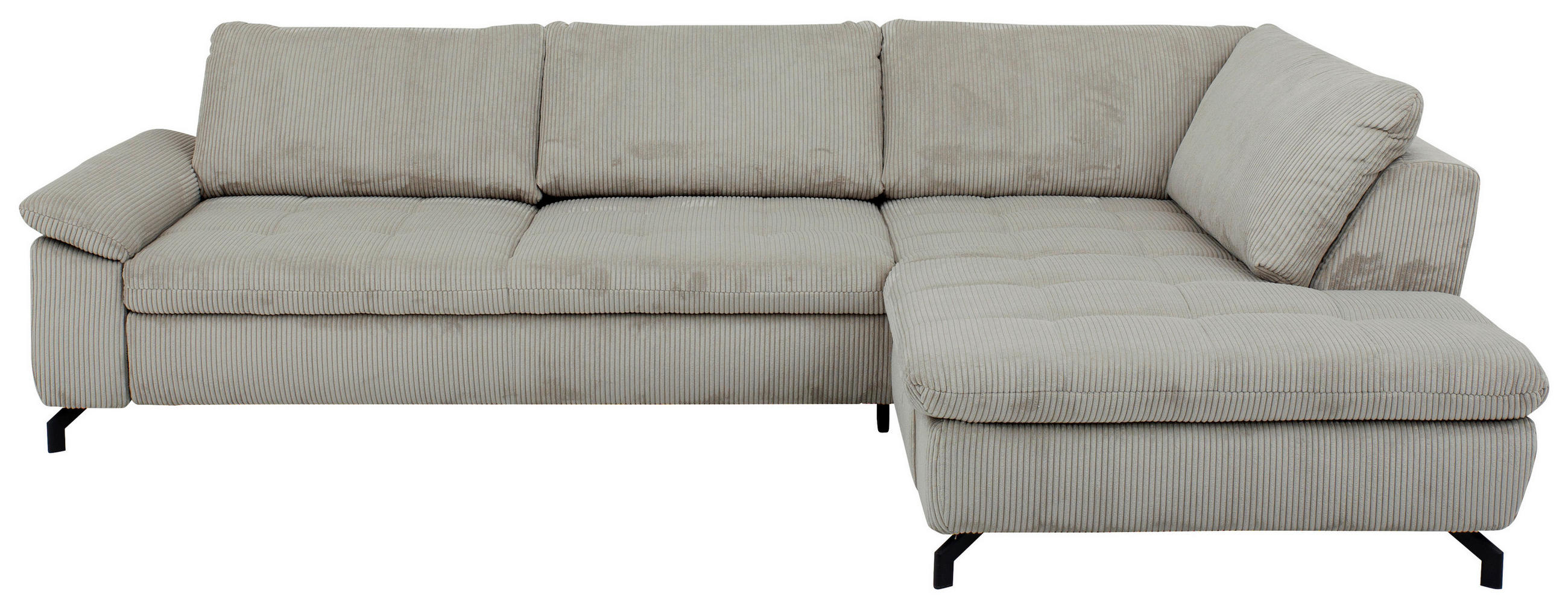 HÖRNSOFFA i manchester, velour ljusgrön  - ljusgrön/svart, Design, metall/textil (291/197cm) - Beldomo Style