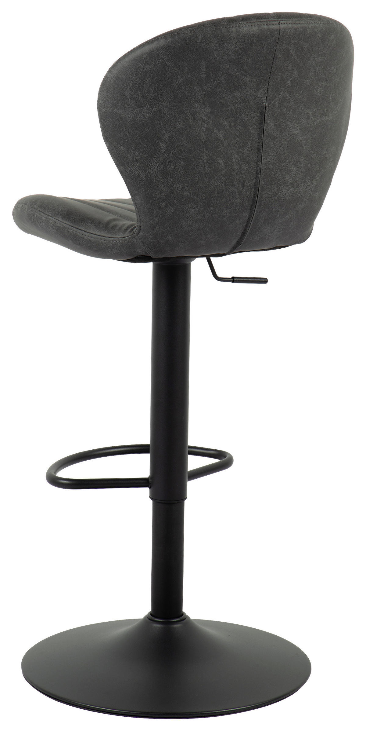 BARHOCKER Metall, Textil Dunkelgrau  - Dunkelgrau/Schwarz, Modern, Textil/Metall (45,5/95-116/50,5cm) - MID.YOU