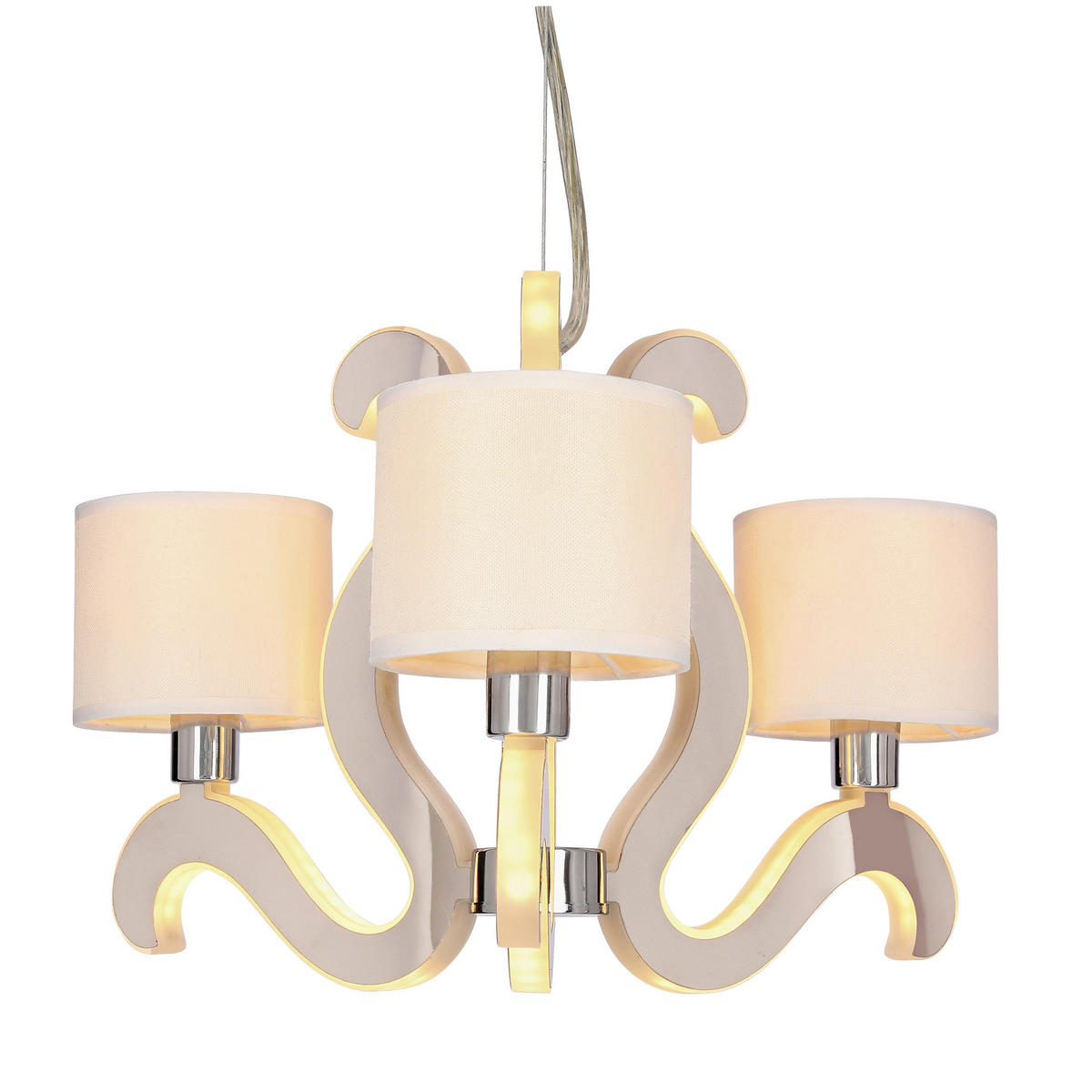 PENDELLAMPA Ambrosia 48/48/180 cm  - svart/guldfärgad, Klassisk, metall (48/48/180cm)