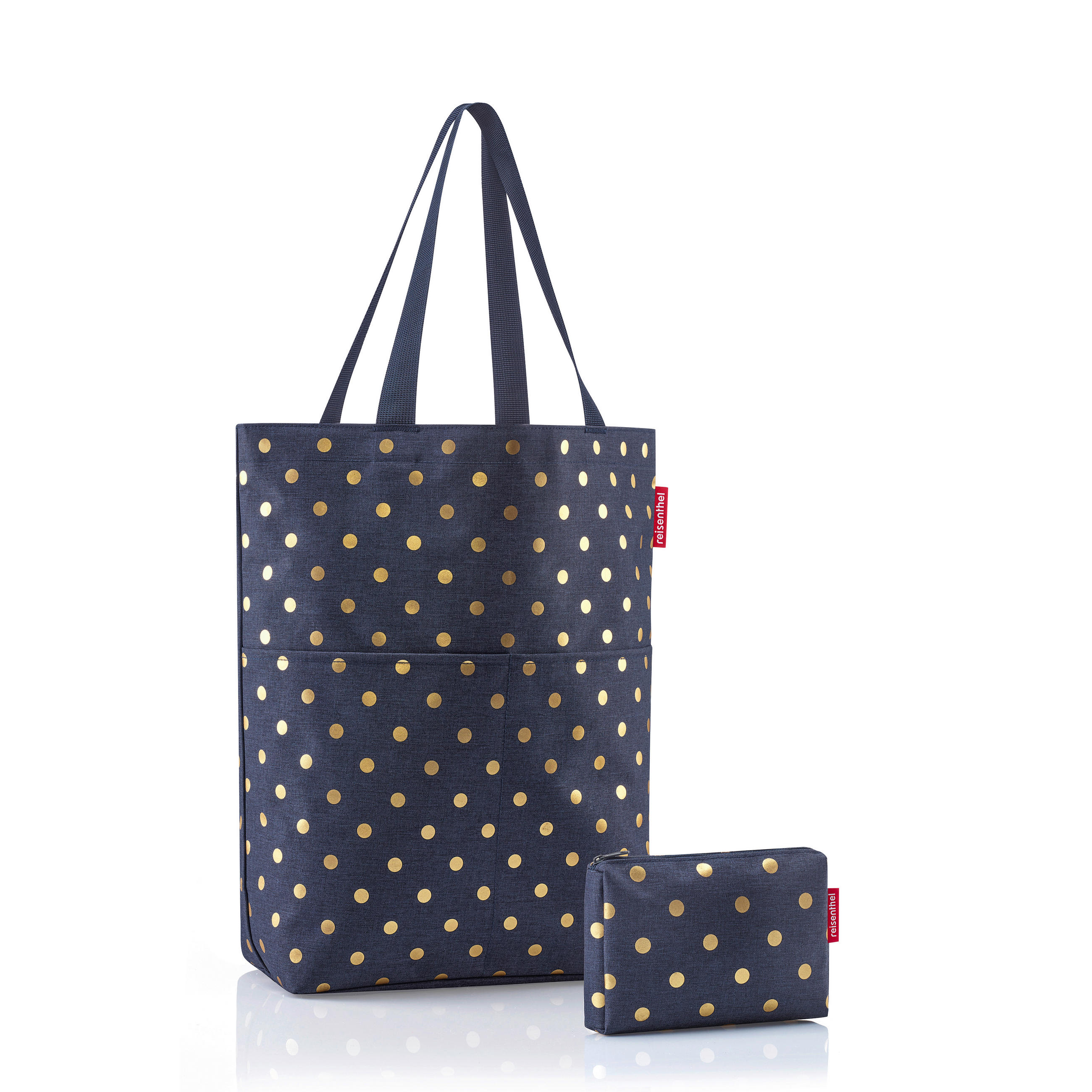 SCHULTERTASCHE  - Blau/Goldfarben, Basics, Kunststoff/Textil (47/44/17cm) - Reisenthel