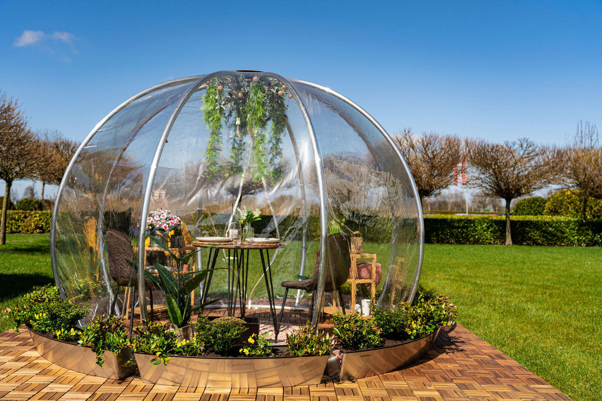 PAVILLON 372/250/372 cm Aluminium  - Transparent/Silberfarben, Basics, Kunststoff/Metall (372/250/372cm)