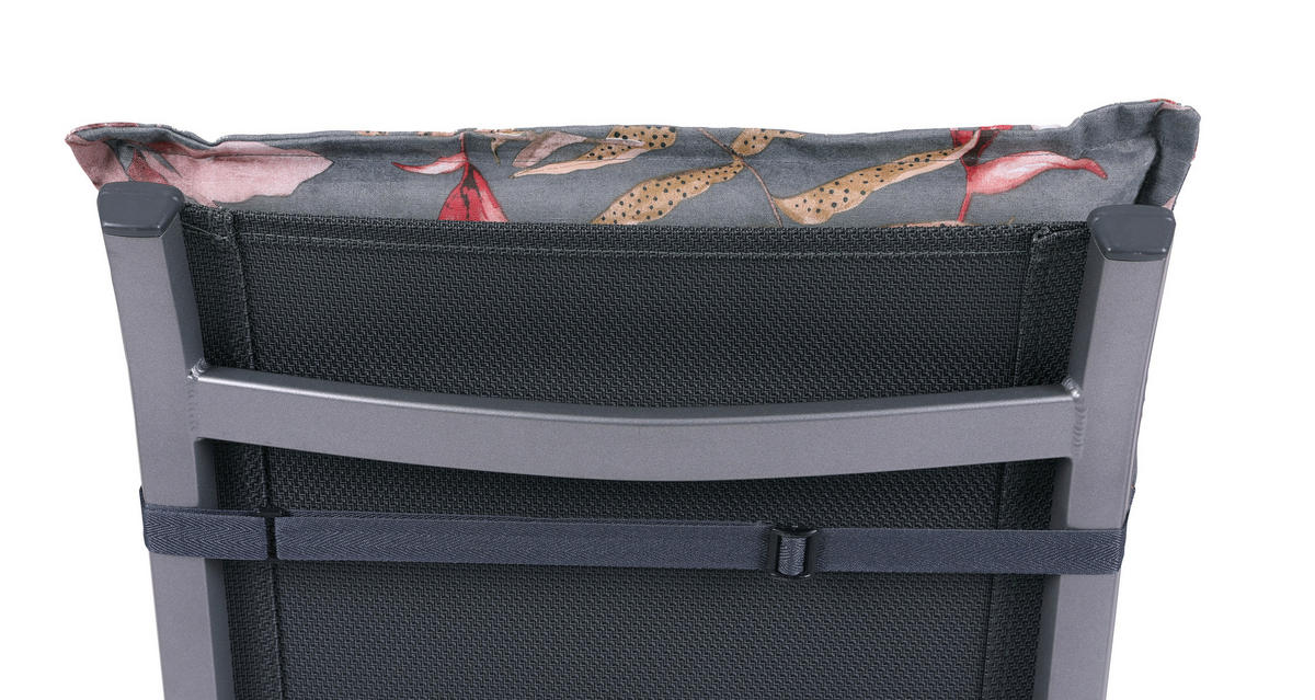 SESSELAUFLAGENSET Blätter  - Anthrazit/Braun, Basics, Textil (50/7/120cm)