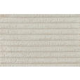 ECKSOFA in Cord Creme 254/224 cm - Creme/Schwarz, KONVENTIONELL, Kunststoff/Textil (254/224cm) - Hom`in