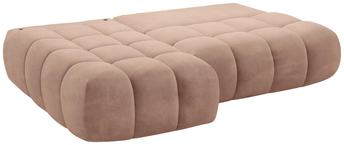 ECKSOFA TARANTO Rosa Webstoff  - Schwarz/Rosa, Design, Kunststoff/Textil (172/225cm) - Livetastic