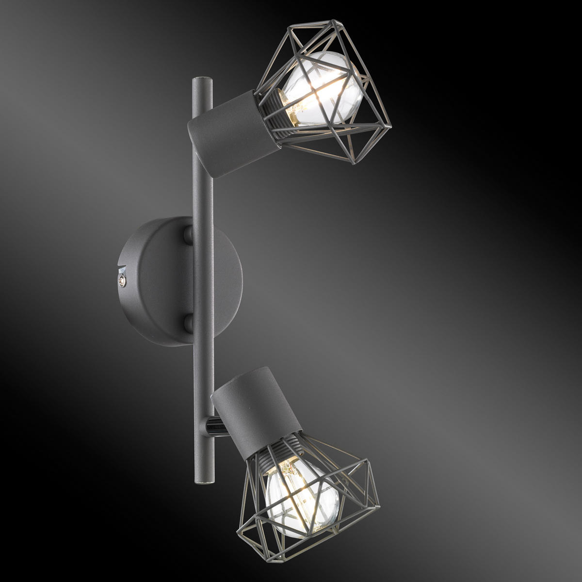 BODOVÉ SVIETIDLO, 40 W/E14, 8/18 cm  - sivá, Lifestyle, kov (8/18cm)